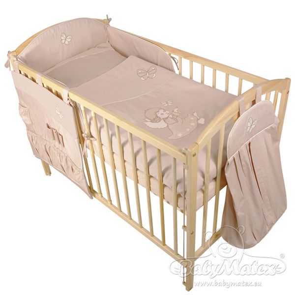 Obrazek BabyMatex Torba na pieluszki z pościeli satynowej bawełnianej, 40x60, Aniołek, beżowa