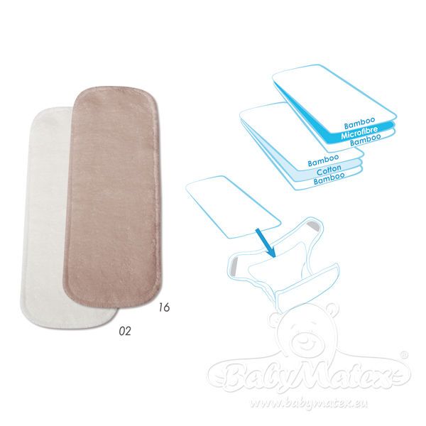 Obrazek BabyMatex Bambusowe wkłady do pieluch wielorazowych 3 szt.