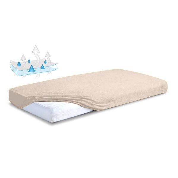 Obrazek SANIPUR Prześcieradło nieprzemakalne Frotte 140x200, łososiowe