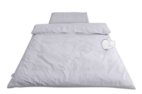 Obrazek BabyMatex Komplet pościeli BAMBUS PU 100x135-1;40x60-1, jasno szary