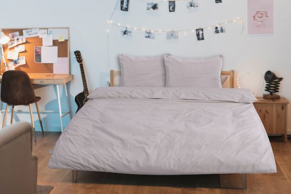 Obrazek BabyMatex Komplet pościeli BAMBUS PU 100x135-1;40x60-1, jasno beżowy