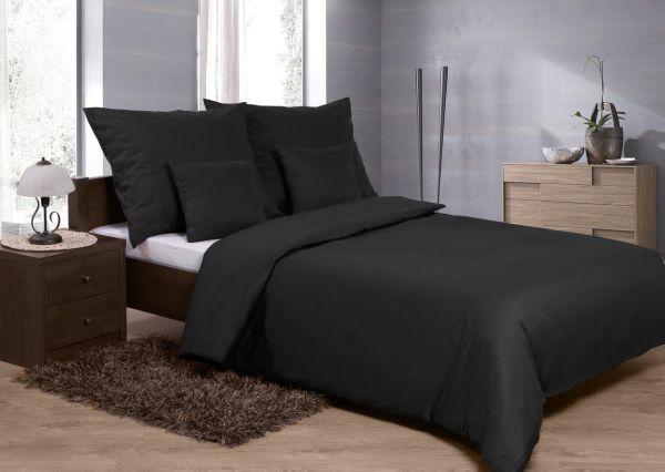 Obrazek Matex Pościel jednobarwna Kolekcja GOLD(220x200-1, 70x80-2, 40x40-2), czarna