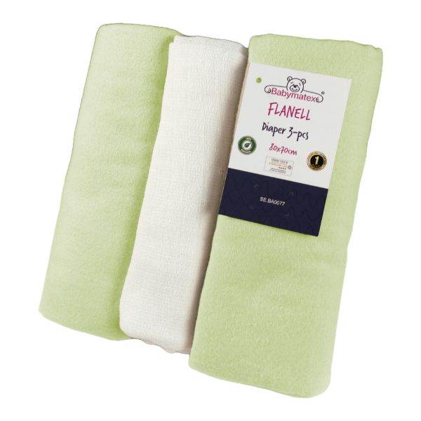 Obrazek Pieluchy flan.100% baw., roz. 70x80- komp.3 szt.