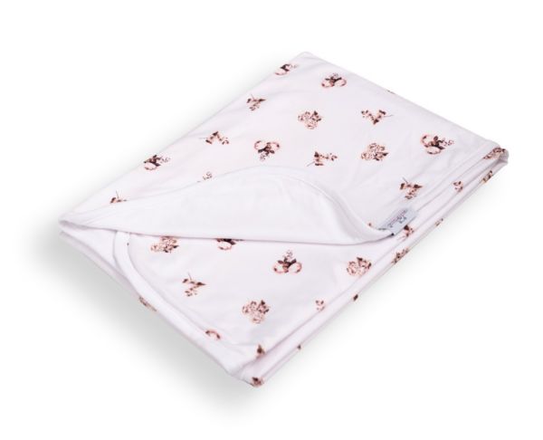 Obrazek BabyMatex Kocyk dla dziecka INES bawełniany-dwustronny 75x100