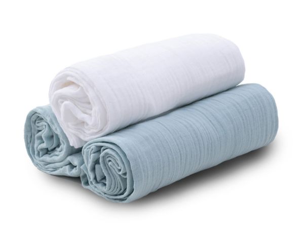 Obrazek BabyMatex Pielucha MUSLIN 3 pak, 70x80, miętowa