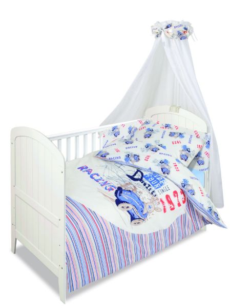 Picture of BabyMatex Komplet pościeli dla dzieci, 100x135, trzyczęściowy, SWEET MIX Racing Red