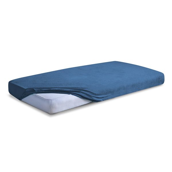 Obrazek Matex Prześcieradło frotte z gumą 210/220x190/200 PREMIUM, granatowe