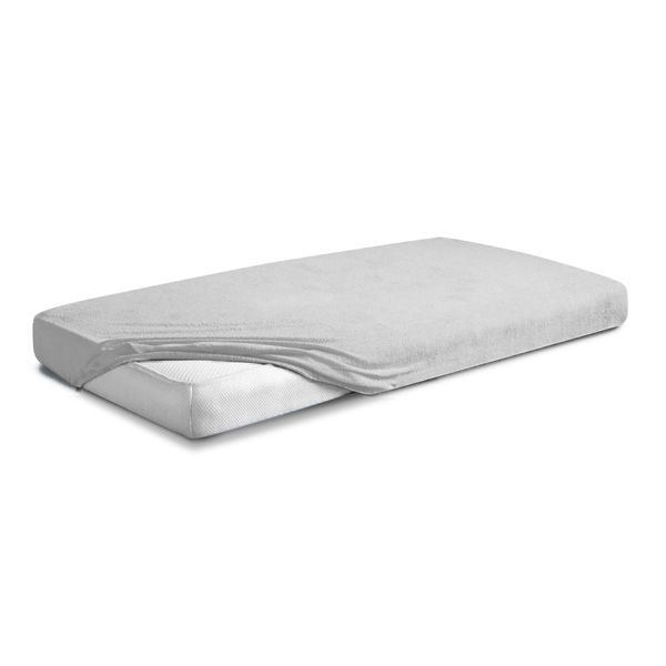 Obrazek Matex Prześcieradło frotte z gumą 210/220x190/200 PREMIUM, jasno szare