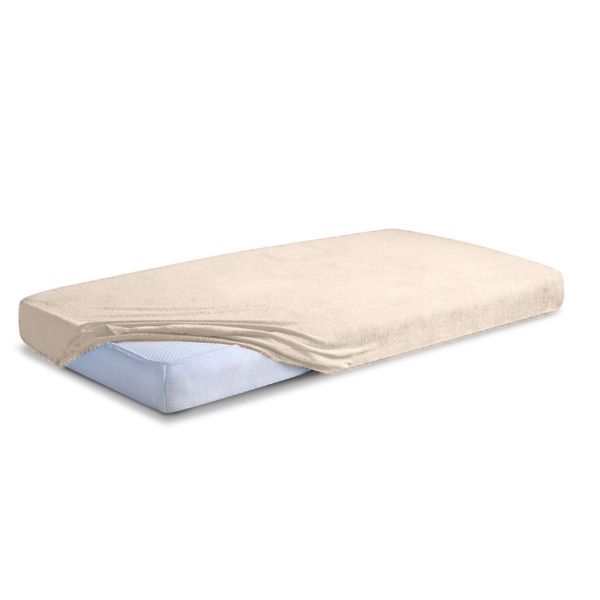 Obrazek Matex Prześcieradło frotte CLASSIC z gumą, 120x200 cm, jasno beżowe
