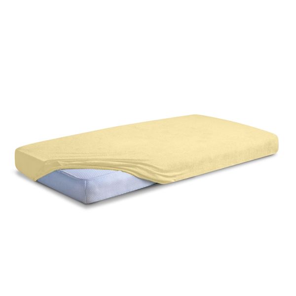 Obrazek Matex Prześcieradło frotte CLASSIC z gumą, 140x200 cm, kremowe
