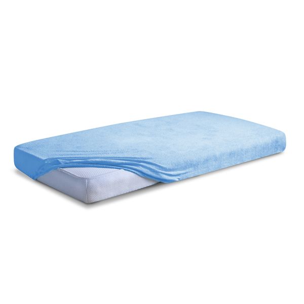 Obrazek Matex Prześcieradło frotte CLASSIC z gumą, 180x200 cm, niebieskie