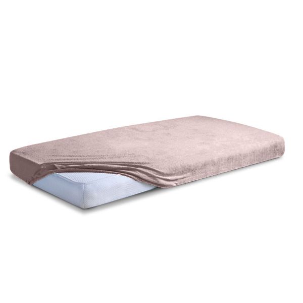 Obrazek Matex Prześcieradło frotte CLASSIC z gumą, 180x200 cm, brudny róż