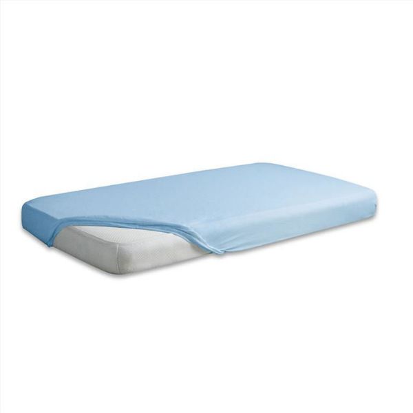 Obrazek Matex Prześcieradło jersey z gumą 90/100x190/200, niebieskie